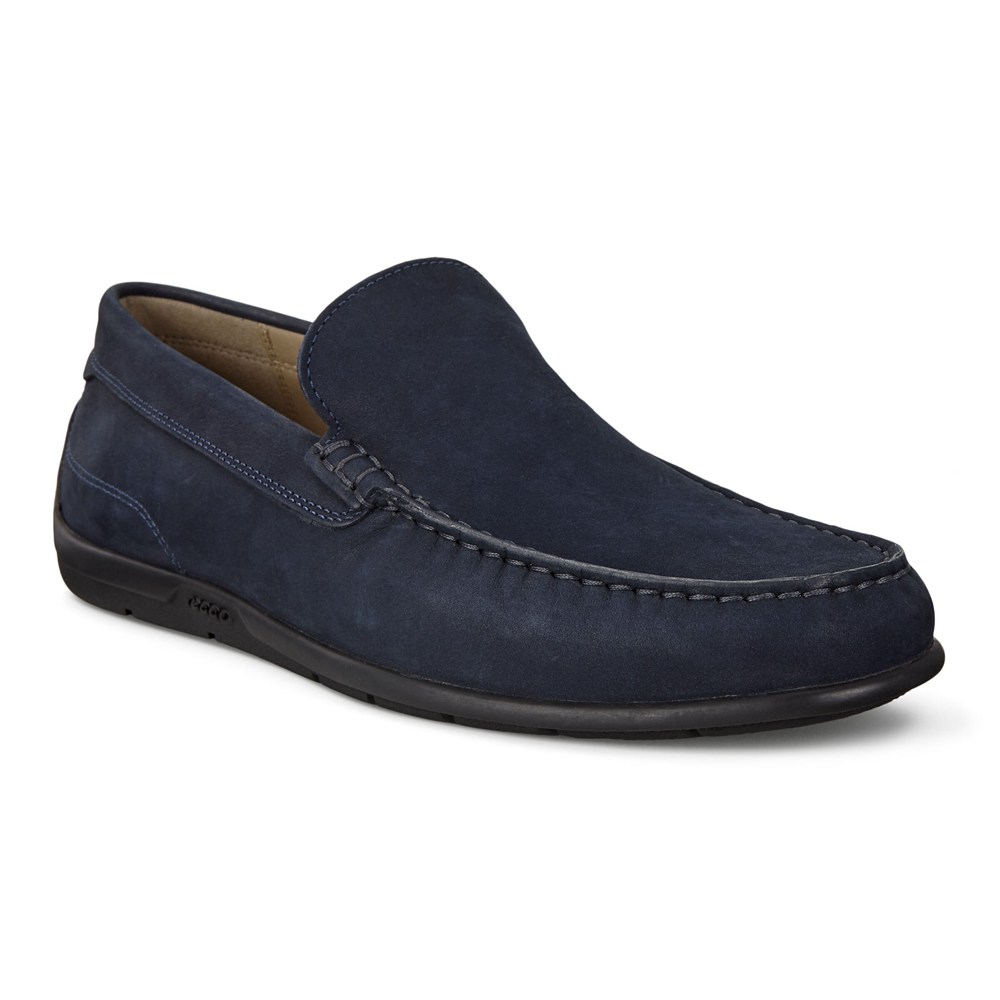 ECCO Mens Moccasins Navy - Classic Moc 2.0 - ILQ-514873